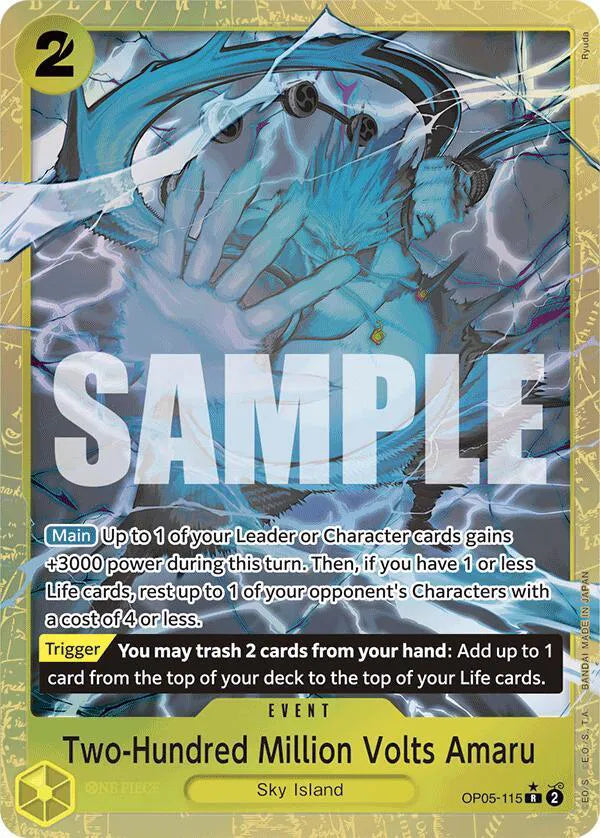 Two-Hundred Million Volts Amaru (Alternate Art) OP05-115 · Foil (Premium Booster)