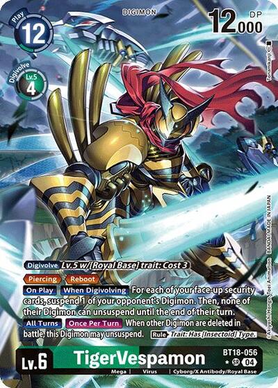 TigerVespamon (Alternate Art) BT18-056 SR (Release Special Booster 2.0)