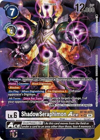 ShadowSeraphimon ACE (Alternate Art) BT18-071 SR (Release Special Booster 2.0)