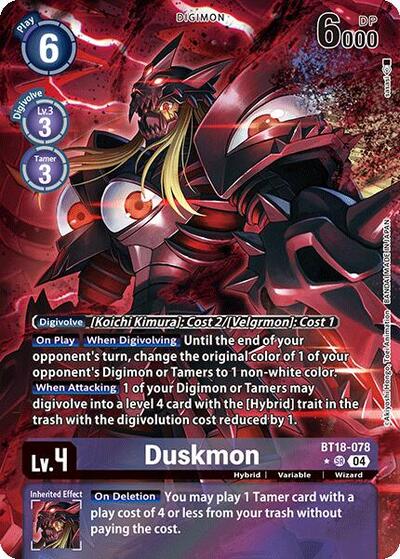 Duskmon (Alternate Art) BT18-078 SR (Release Special Booster 2.0)