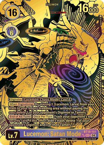 Lucemon: Satan Mode (Textured) BT18-101 SEC (Release Special Booster 2.0)
