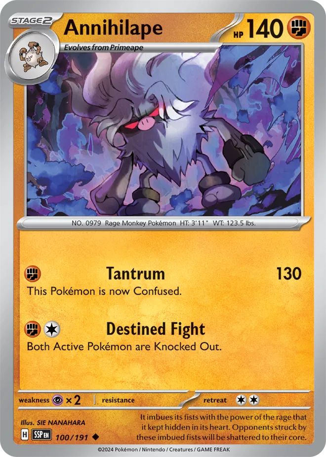 Annihilape 100/191 · Normal (Surging Sparks)