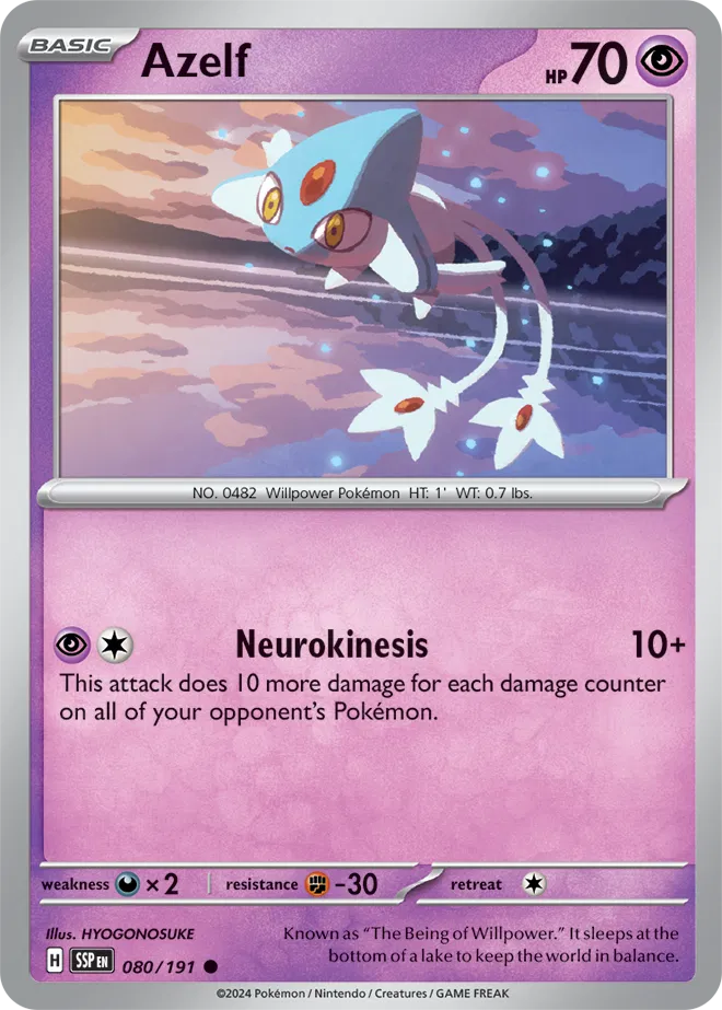 Azelf 080/191 · Normal (Surging Sparks)