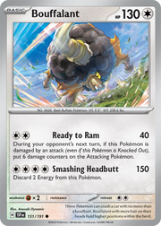 Bouffalant 151/191 · Reverse Holofoil (Surging Sparks)
