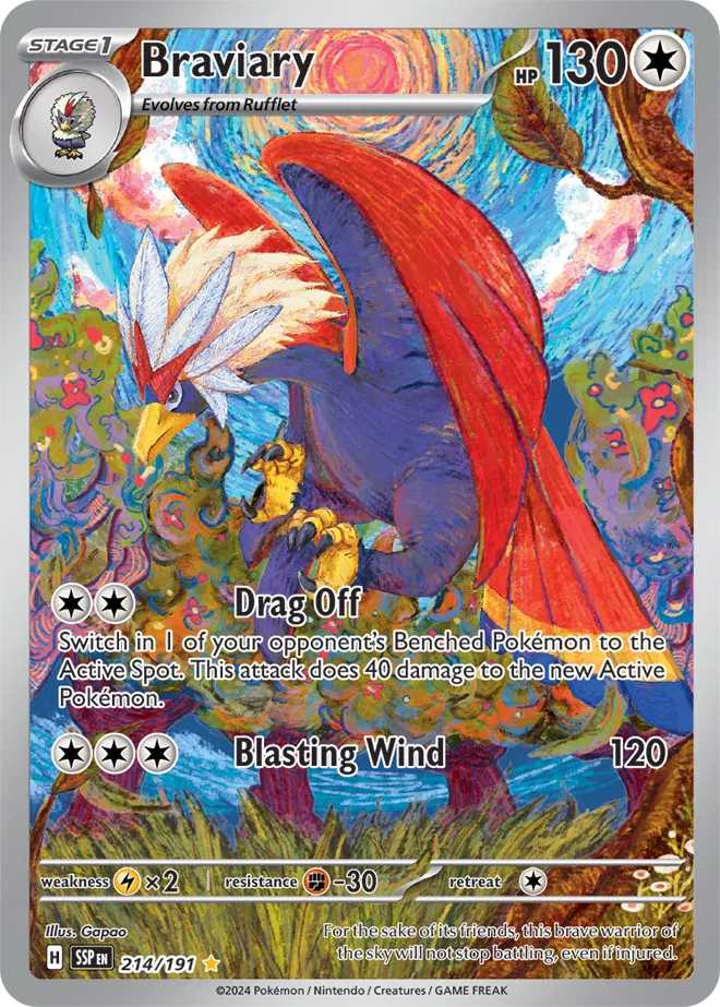 Braviary 214/191 (Surging Sparks)