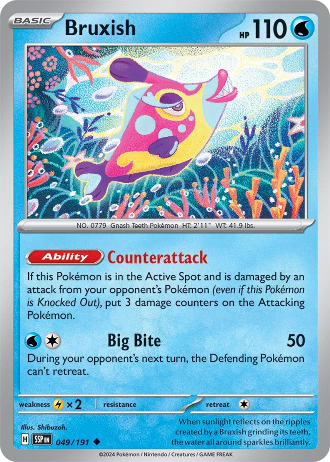 Bruxish 049/191 · Reverse Holofoil (Surging Sparks)