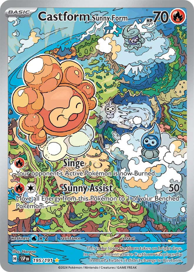 Castform Sunny Form 195/191 (Surging Sparks)