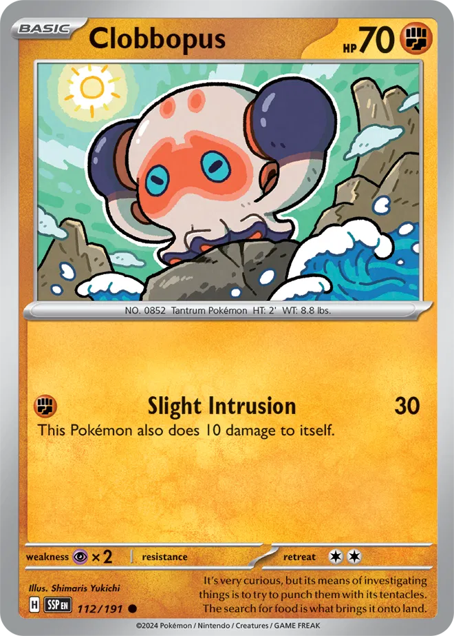Clobbopus 112/191 · Normal (Surging Sparks)