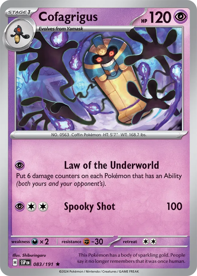 Cofagrigus 083/191 · Holofoil (Surging Sparks)