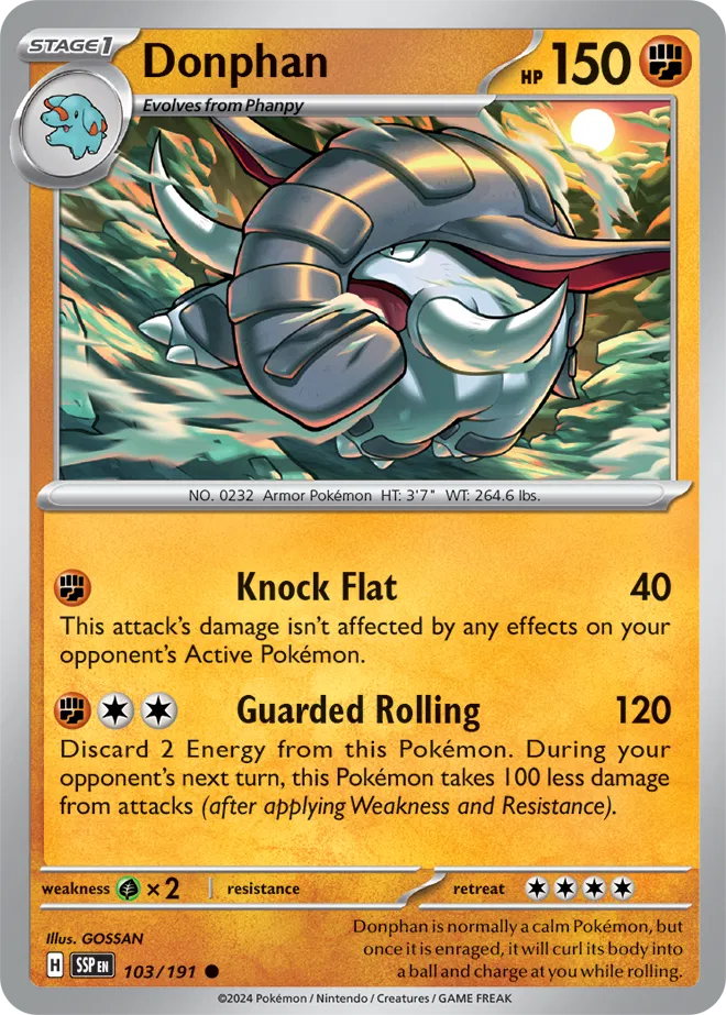 Donphan 103/191 · Reverse Holofoil (Surging Sparks)