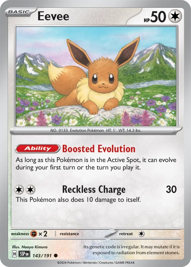 Eevee 143/191 · Reverse Holofoil (Surging Sparks)