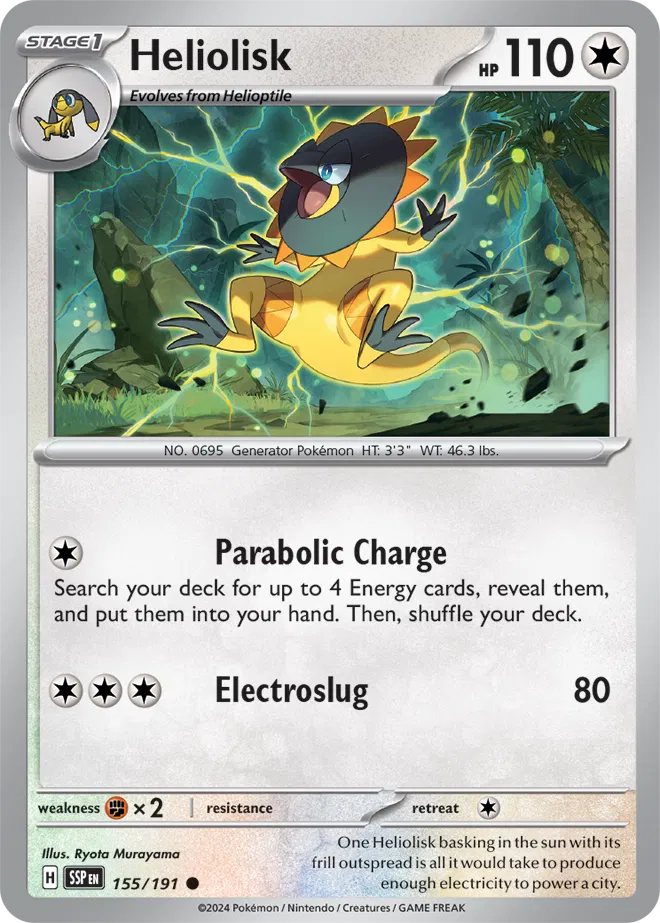 Heliolisk 155/191 · Normal (Surging Sparks)