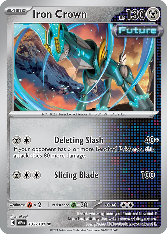 Iron Crown 132/191 · Reverse Holofoil (Surging Sparks)