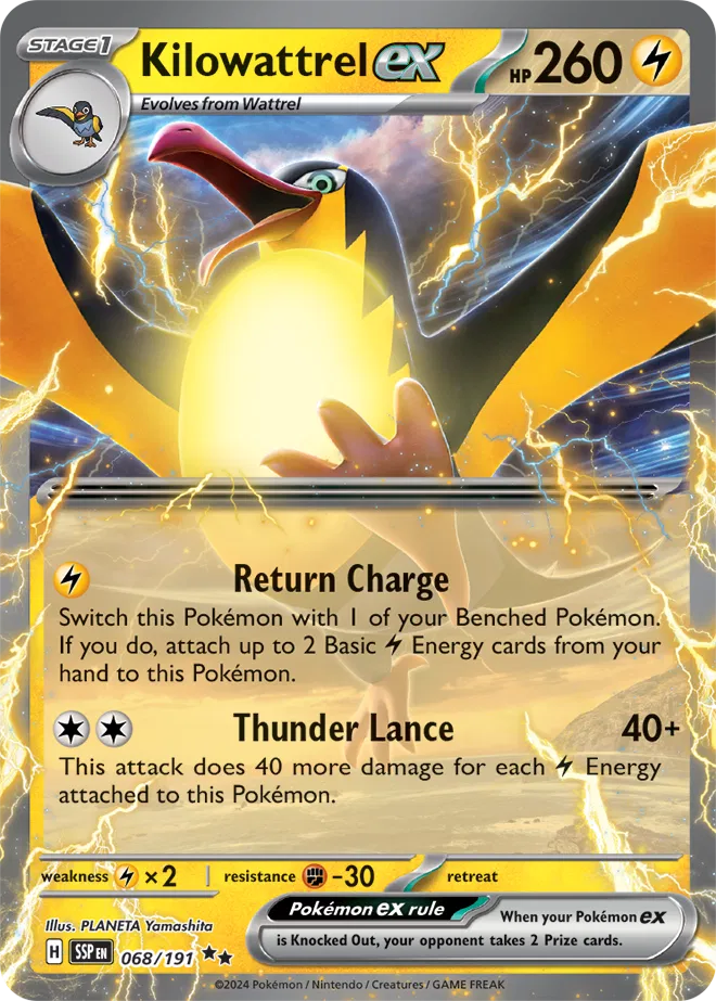 Kilowattrel ex 068/191 (Surging Sparks)