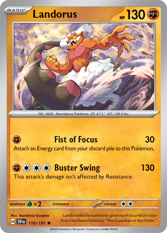 Landorus 110/191 · Reverse Holofoil (Surging Sparks)