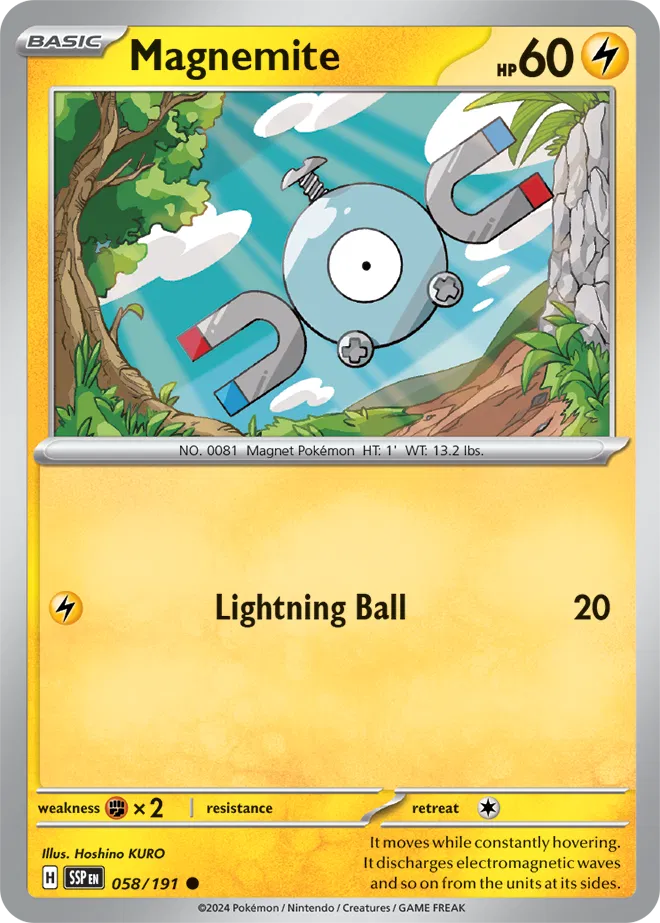 Magnemite 058/191 · Reverse Holofoil (Surging Sparks)