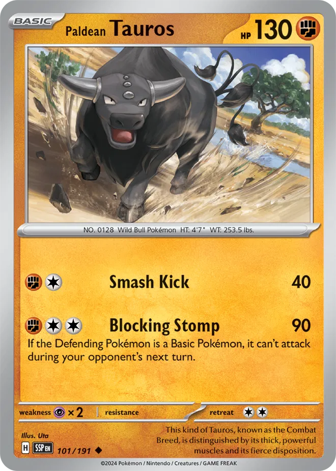 Paldean Tauros 101/191 · Normal (Surging Sparks)
