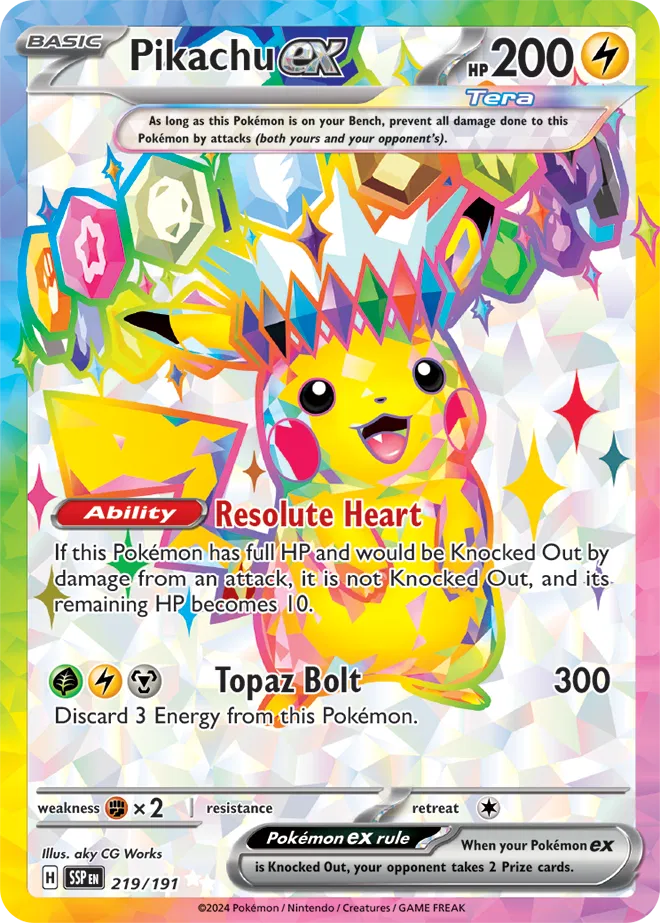 Pikachu ex 219/191 · Holofoil (Surging Sparks)
