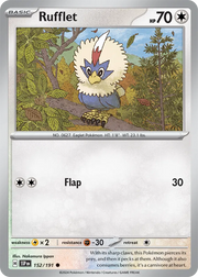 Rufflet 152/191 · Normal (Surging Sparks)