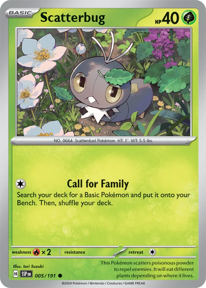 Scatterbug 005/191 · Reverse Holofoil (Surging Sparks)