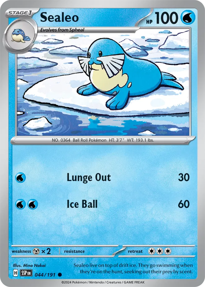 Sealeo 044/191 · Reverse Holofoil (Surging Sparks)