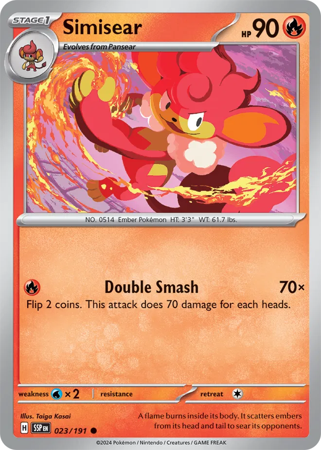 Simisear 023/191 · Reverse Holofoil (Surging Sparks)