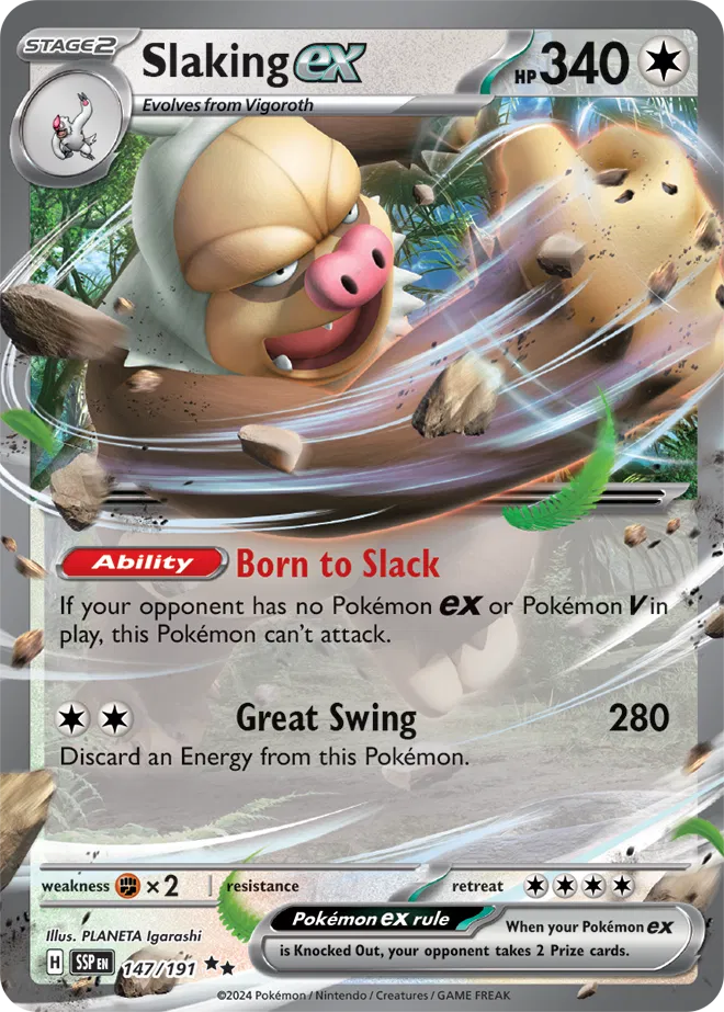 Slaking ex 147/191 · Holofoil (Surging Sparks)