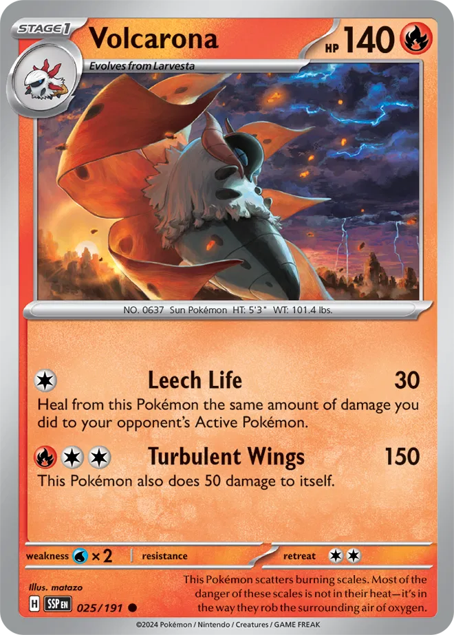Volcarona 025/191 · Normal (Surging Sparks)