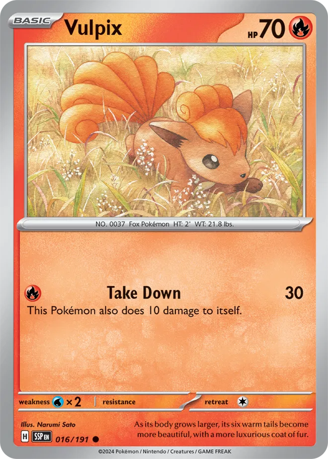 Vulpix 016/191 · Reverse Holofoil (Surging Sparks)