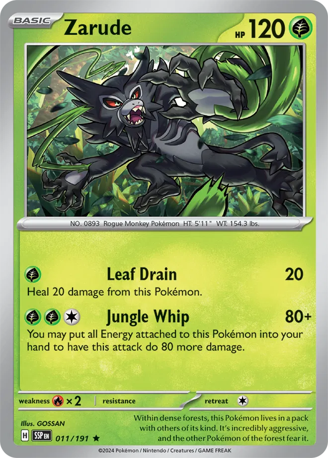 Zarude 011/191 · Reverse Holofoil (Surging Sparks)