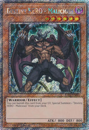 Destiny HERO - Malicious (Platinum Secret Rare) RA03-EN001 (Quarter Century Bonanza)