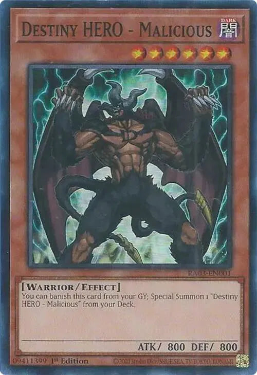 Destiny HERO - Malicious RA03-EN001 (Quarter Century Bonanza)