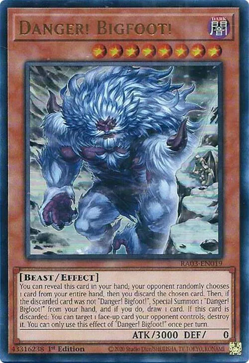 Danger! Bigfoot! (Alternate Art) (UR) RA03-EN019 (Quarter Century Bonanza)