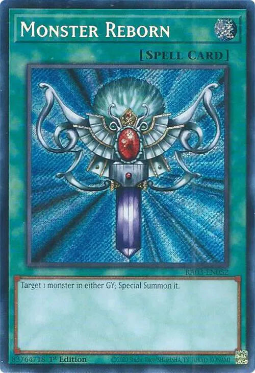 Monster Reborn (Secret Rare) RA03-EN052 (Quarter Century Bonanza)