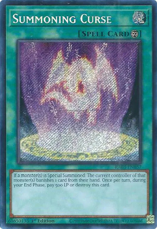 Summoning Curse (Secret Rare) RA03-EN057 (Quarter Century Bonanza)