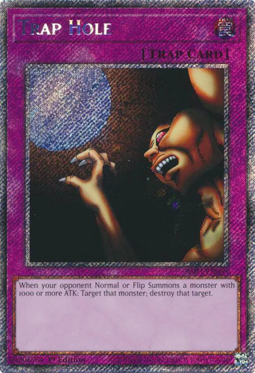 Trap Hole (Platinum Secret Rare) RA03-EN085 (Quarter Century Bonanza)