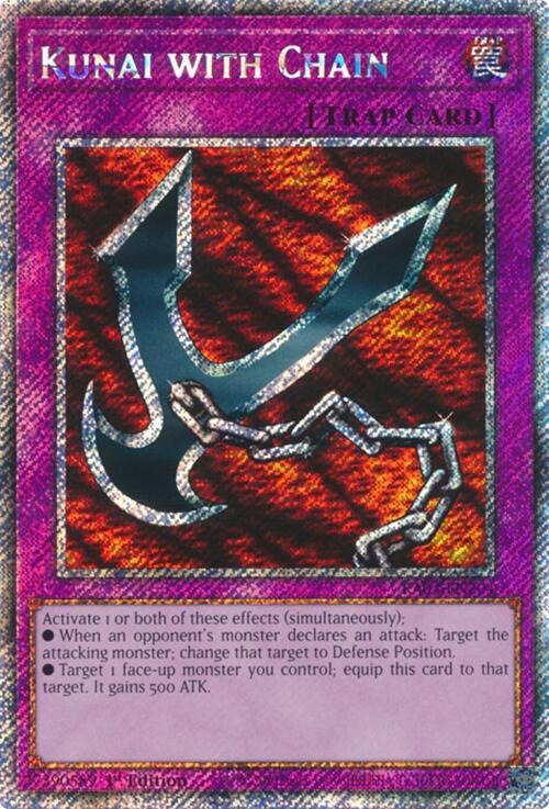 Kunai with Chain (Platinum Secret Rare) RA03-EN204 (Quarter Century Bonanza)