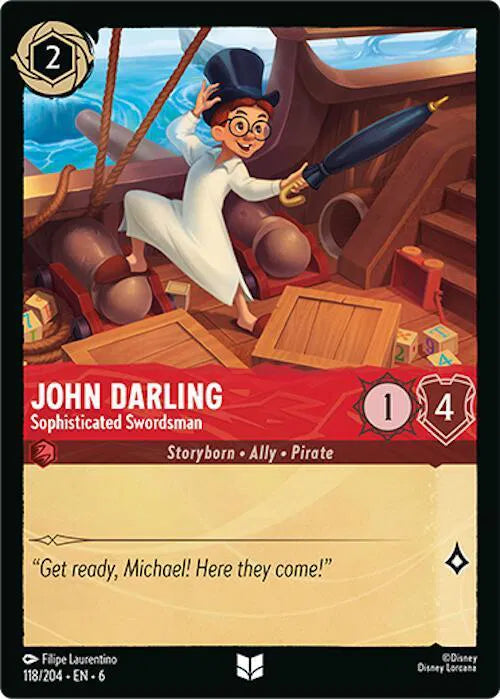 John Darling - Sophisticated Swordsman 118/204 · Normal (Azurite Sea)