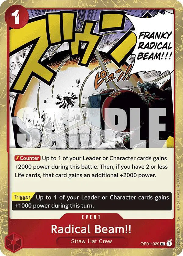Radical Beam!! (Jolly Roger Foil) OP01-029 (Premium Booster)