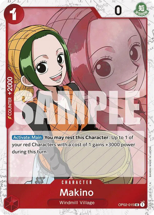 Makino (Jolly Roger Foil) OP02-015 (Premium Booster)