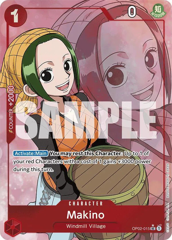 Makino (Full Art) OP02-015 (Premium Booster) — PSA 10