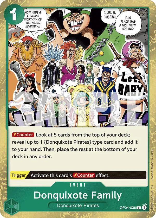 Donquixote Family (Jolly Roger Foil) OP04-036 (Premium Booster)