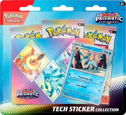 Prismatic Evolutions Tech Sticker Collection [Glaceon] · Collection Box · Normal