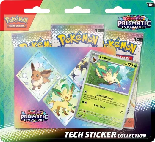 Prismatic Evolutions Tech Sticker Collection [Leafeon] · Collection Box · Normal