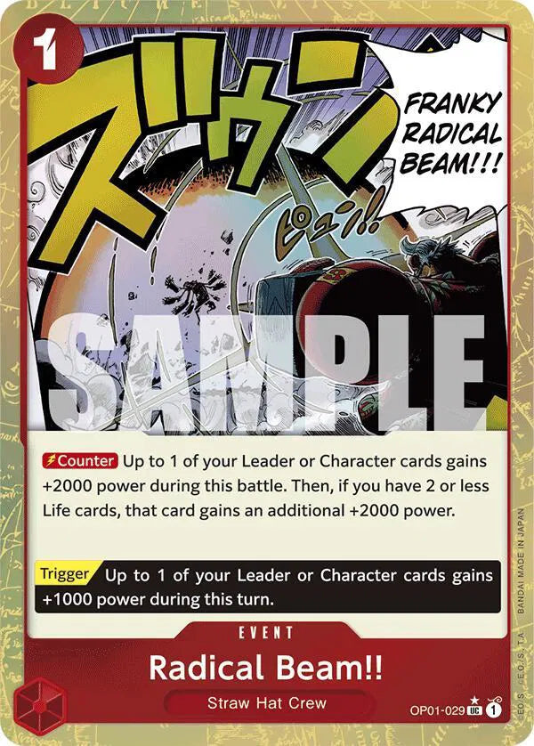 Radical Beam!! (Textured Foil) OP01-029 (Premium Booster)