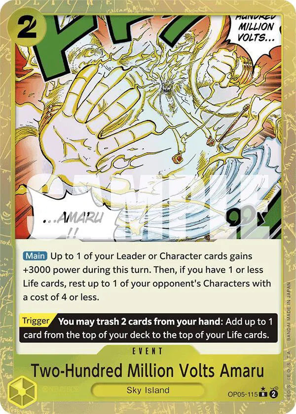 Two-Hundred Million Volts Amaru (Textured Foil) OP05-115 (Premium Booster)