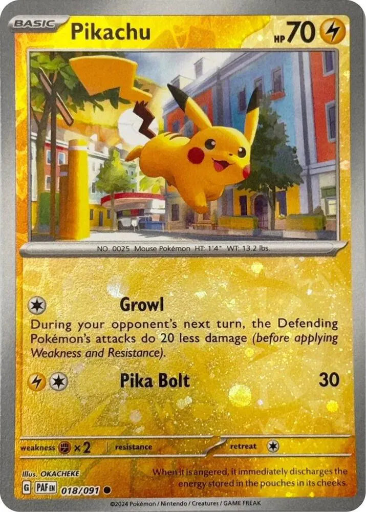 Pikachu (Reverse Cosmos Holo) 018/091 (Miscellaneous Cards & Products)