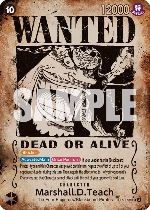 Marshall.D.Teach (093) (Wanted Poster) OP09-093 (Emperors in the New World)