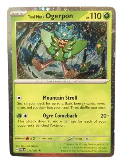 Teal Mask Ogerpon (Cosmos Holo) 024/167 (Miscellaneous Cards & Products)