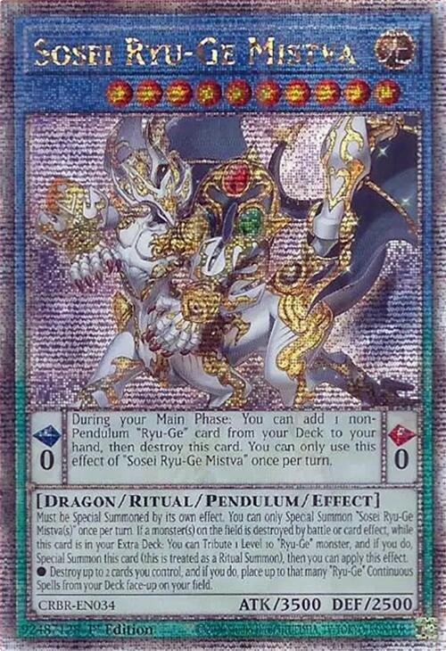 Sosei Ryu-Ge Mistva (Quarter Century Secret Rare) CRBR-EN034 (Crossover Breakers)